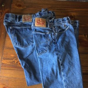 2 Pairs Men’s Levi’s 505 40 x 30